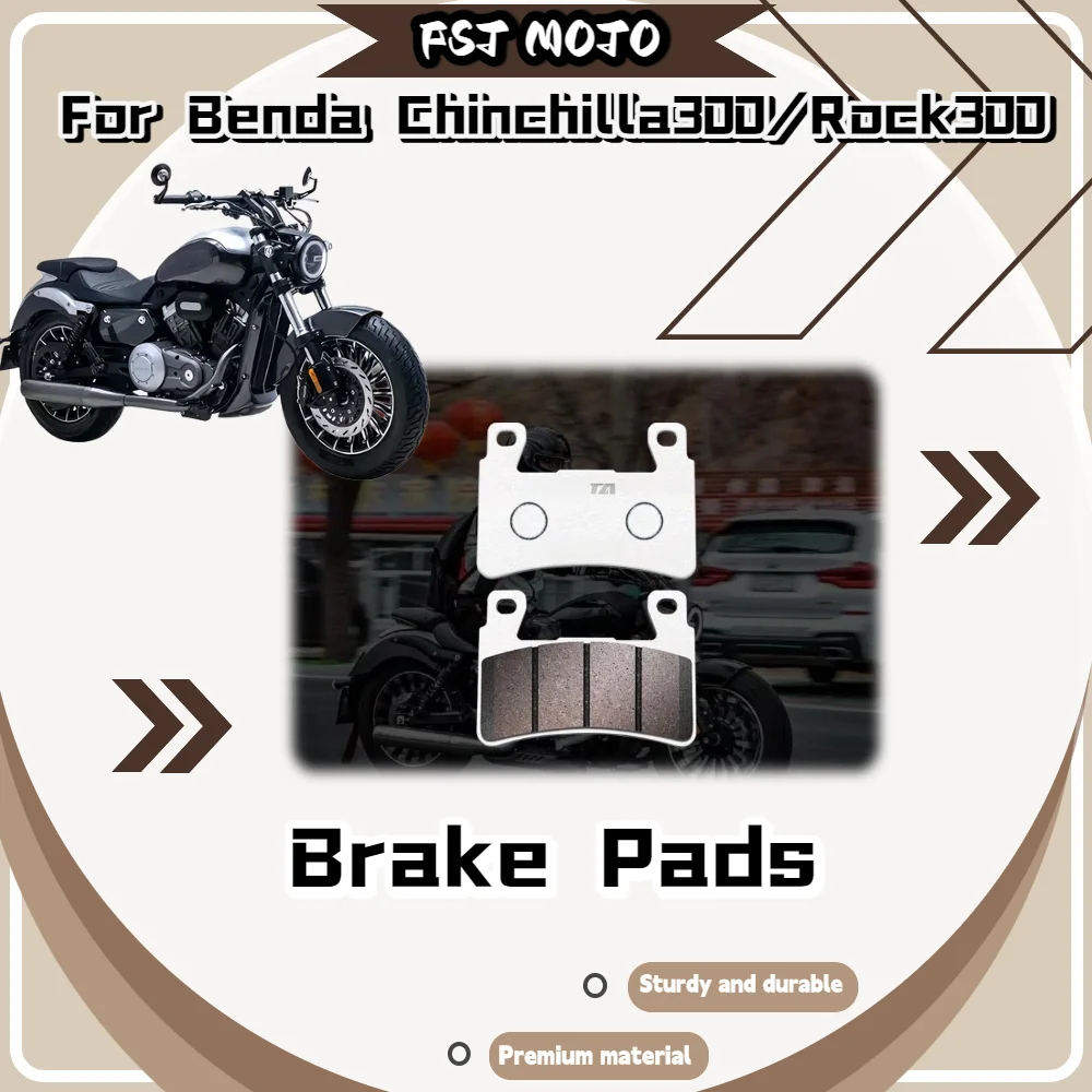 For BENDA Chinchilla300 ROCK300 Carbon‑Copper Based Brake Pads High‑Temp Resistant Reliable Braking Pads Mod Accessories