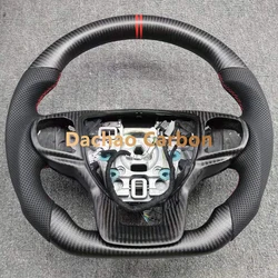 For Ford Explorer 2019 2020 2021 2022 2023 Matte Black Real Carbon Fiber Steering Wheel High Quality Sport Wheel Custom Style