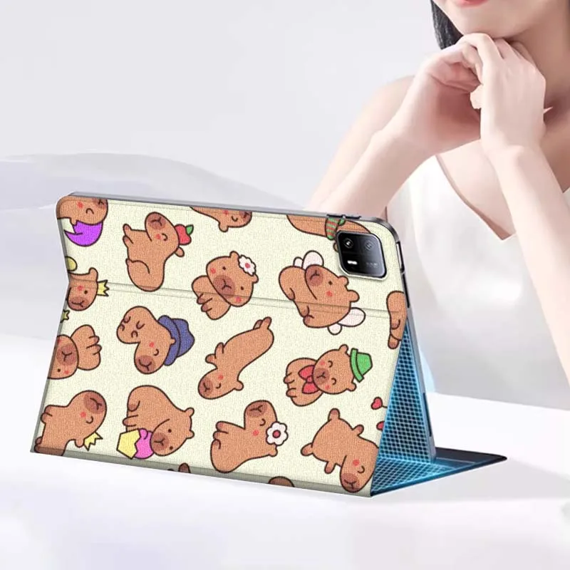 كابيبارا لطيف الكرتون ل Xiaomi Redmi الوسادة 2 7 8 6 6S 5 4 SE Pro 8.8 11 8.7 11.2 12.4 الترا بلس ماكس اللوحي