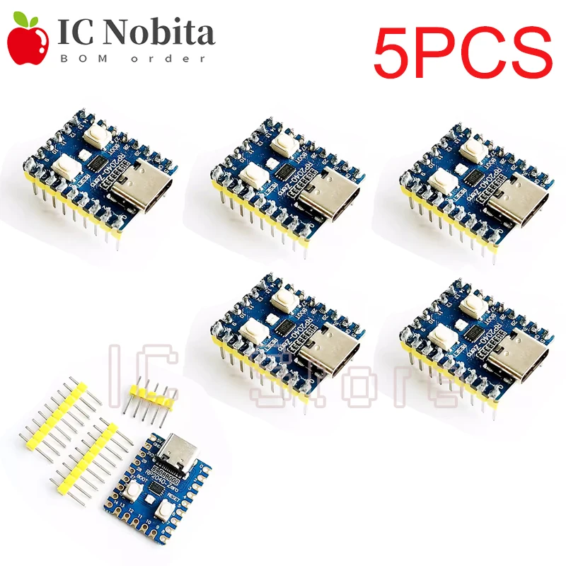 5PCS RP2040-Zero for Raspberry Pi Microcontroller PICO Development Board Module RP2040 Dual Core Processor Mini Microcontroller