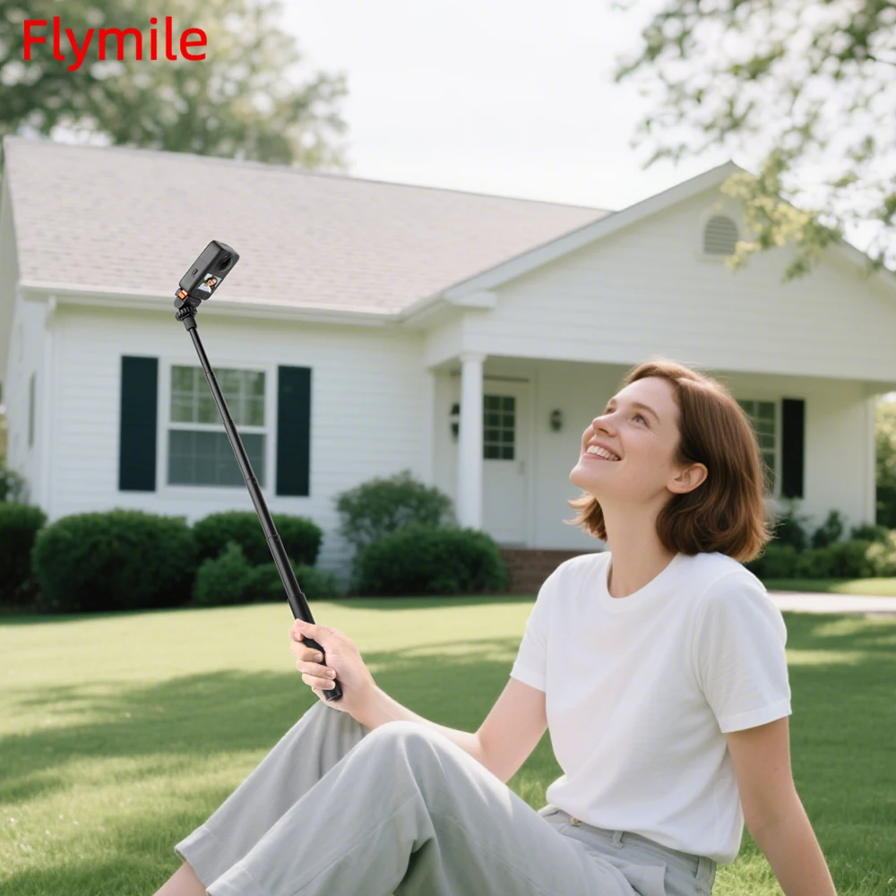 

Flymile Selfie Stick Extendable for Insta 360 X5 X4/Osmo 360 Camera Photography Accessories Adjustable Extension Rod