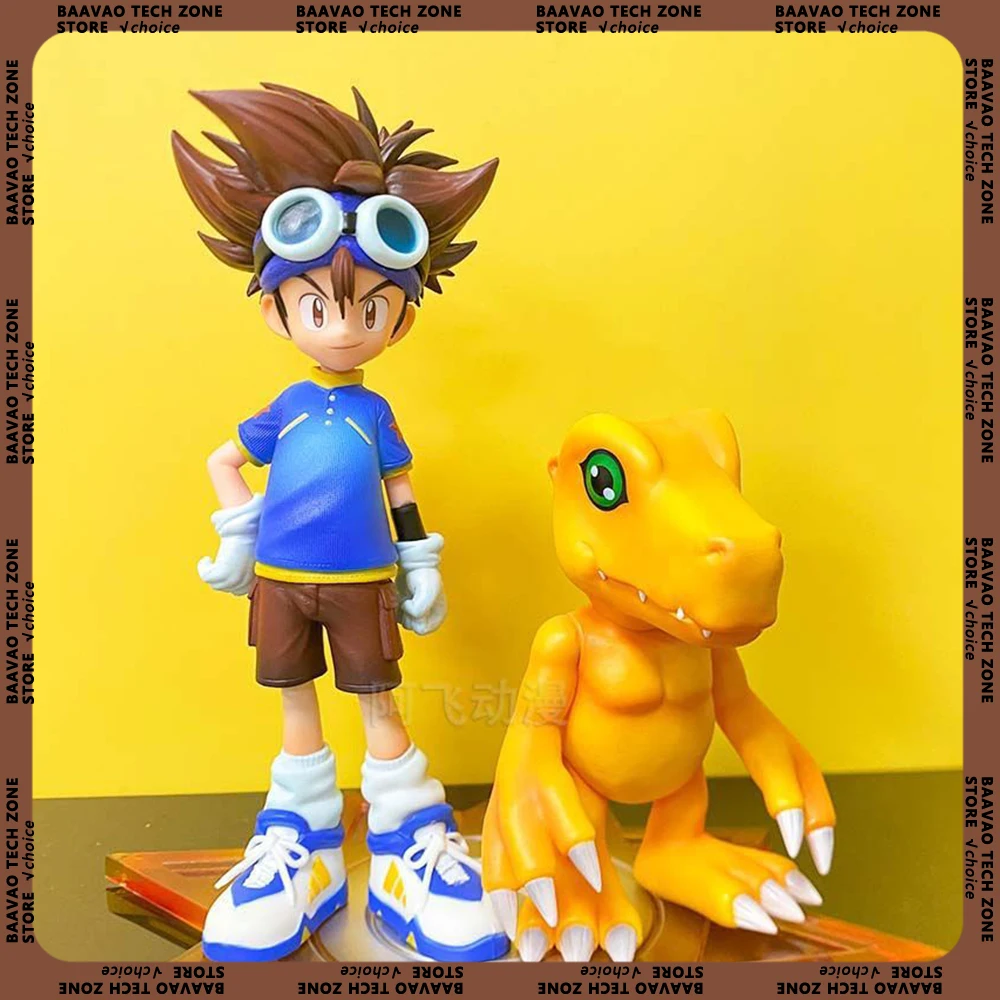 Anime Digimon Adventure Figure Yagami Taichi Figure Agumon Action Figures Desk Ornament Kit Collection Statue Model Toys Gift