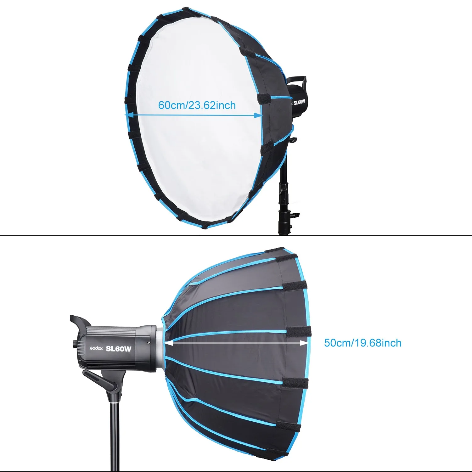 Sokani Deep Octagon Umbrella Softbox + Honeycomb Grid Outdoor Flash Soft Box for Sokani X60 RGB Godox SL-60W Aputure 300dII 300X