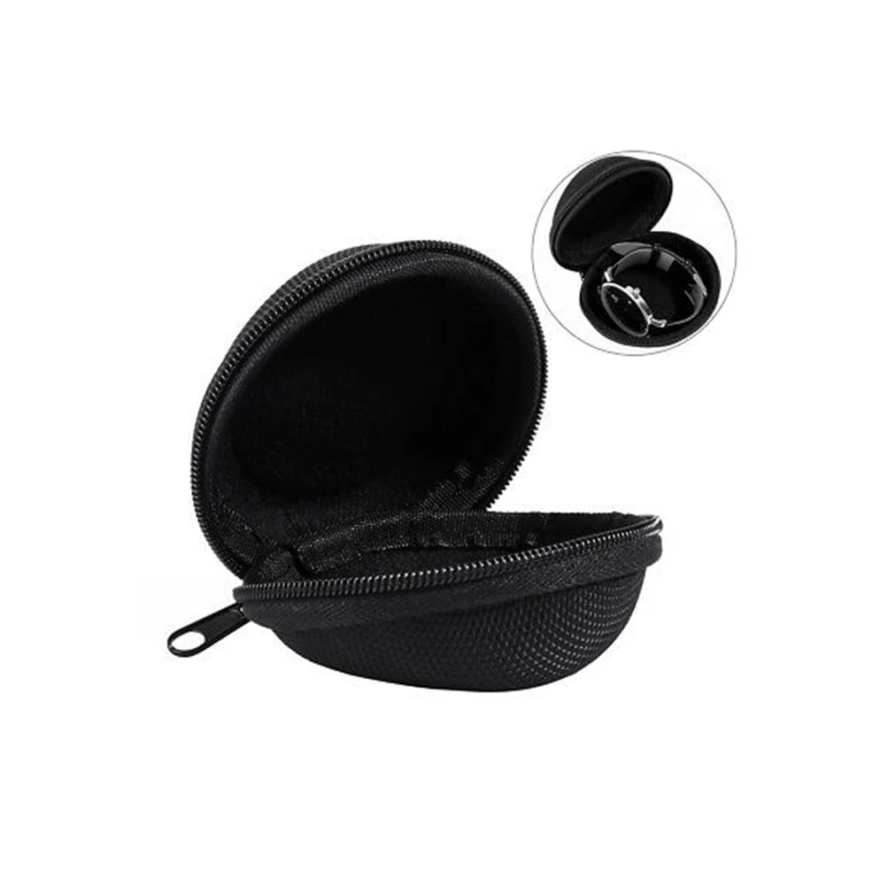 

3 pcs Portable Watch Storage Box Zipper Design Soft Felted Interior Travel Case For Wristwatches Smartwatches Accessories Men