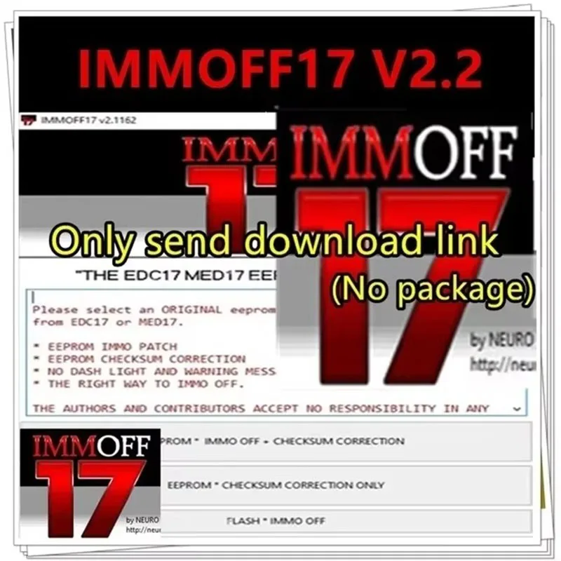 

Newest IMMOFF17 Software EDC17 with keygen Immo Off Ecu Program NEUROTUNING Immoff17 Disabler and install video guide