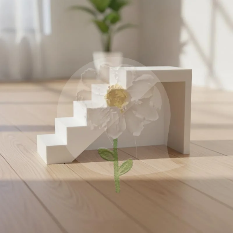 Dollhouse Miniature Staircase Empty Warehouse Ground Floor Staircase Model DIY Scene Accessories Living Room Decor