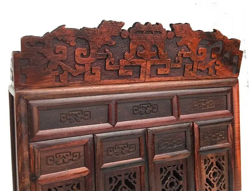 خشب الورد منحوت بوذا مذبح بوتسودان ضريح الله زن المحمولة الصلاة ديكور #4