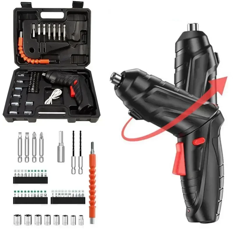 Ensemble d'outils électriques de réparation d'entretien domestique, batterie au lithium 3.6 mAh, mini perceuse électrique domestique, tournevis sans fil, nouveau, 1800 V