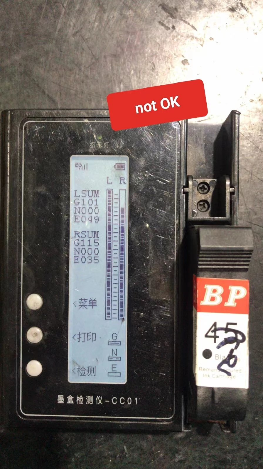 CC01 Ink Cartridge Nozzle Chip Tester Testing Device for hp 45 54645 54645a to test Original Cartridges 40000 Times