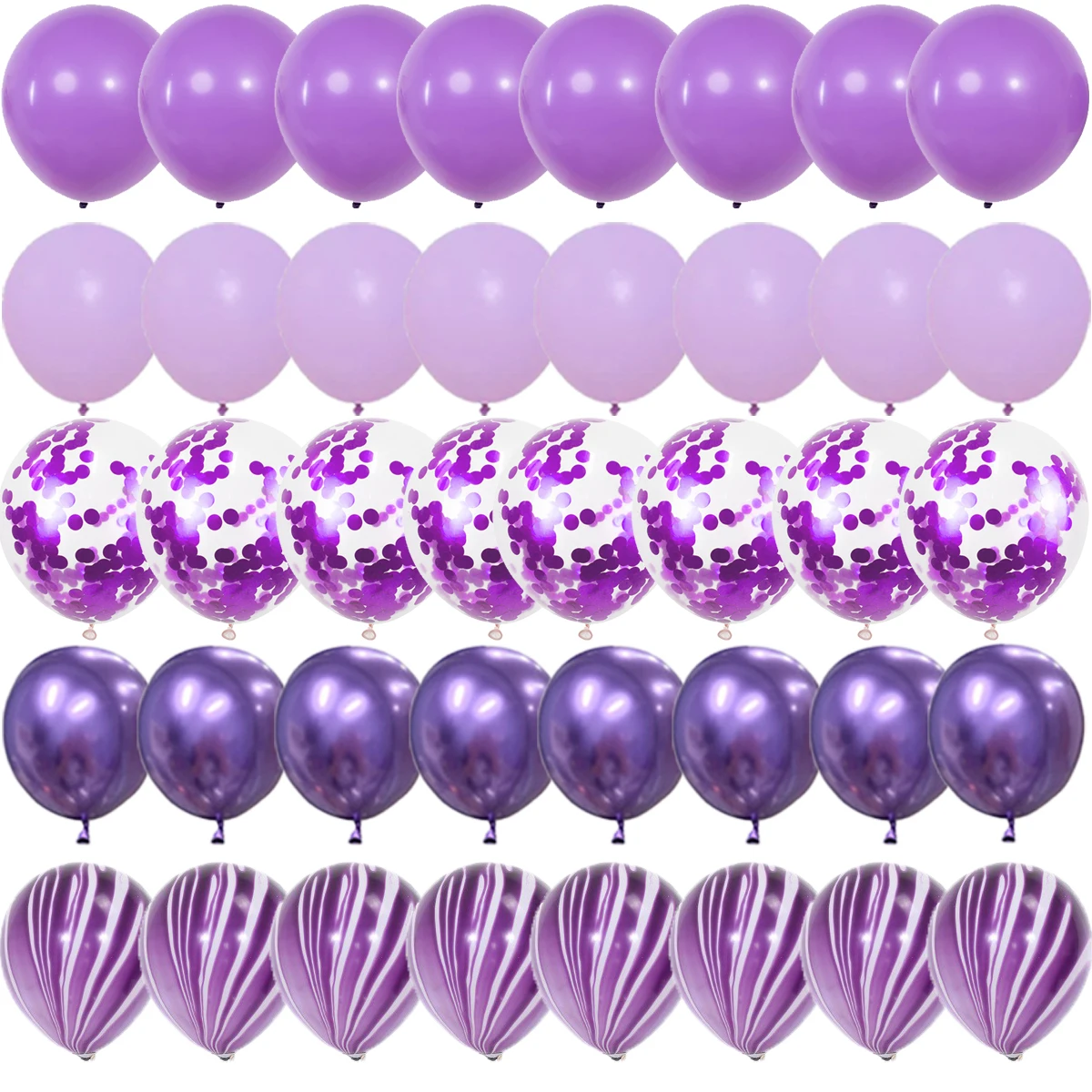 بالونات قصاصات معدنية أرجوانية من اللاتكس لتزيين حفلات الزفاف غير لامعة Globos زينة حفلات أعياد الميلاد للعام الجديد مستلزمات استحمام الطفل #1