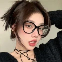 Cat Eye Shape Frame Glasses Men Women Fashion Stylish Anti Blue Light Eyeglass Frames European American Style Computer Glass