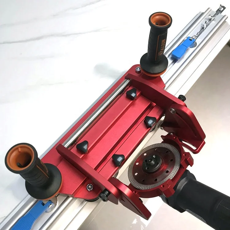 

Angle Grinder Large Format Tile Stone Slab Cutting Chamfer Frame with Guide Rail Tiler Tiling Tools