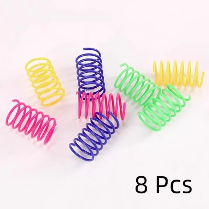 4/200 Stück interaktive bunte Spiralfedern für Kätzchen, Katzenspielzeug für Kätzchen und Katzen, Haustierprodukte