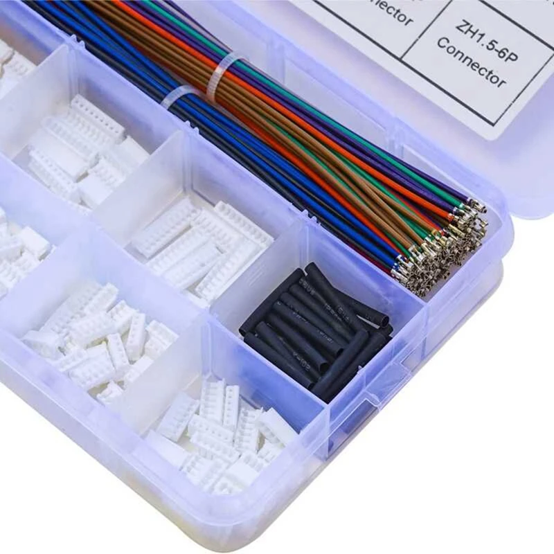 Kit de soquete de conector zh1.5mm com fio de cabo pré-enciso 2/3/4/5/6/7/8/9/10p conector para kit eletrônico diy