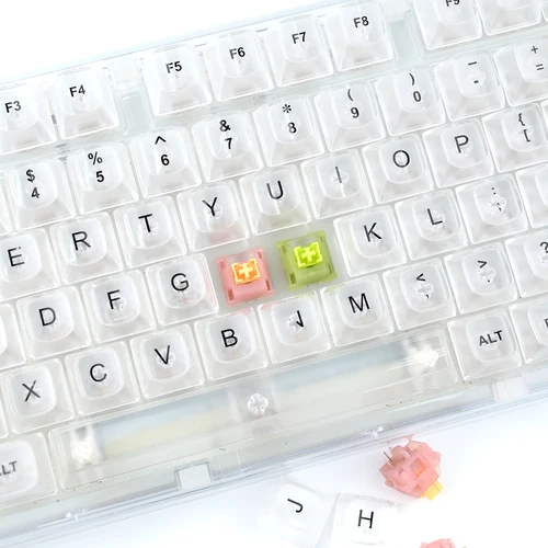 Imagen 2 del producto Outemu-interruptores silenciosos Peach V3, actualización lubricada, interruptor silencioso de limón V3, Teclado mecánico, táctil lineal, 5 pines, personalizado, intercambio en caliente, DIY