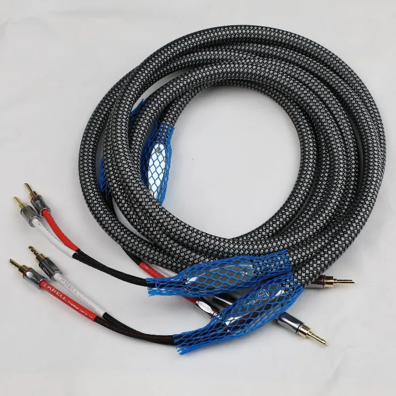 1 pair of K34 gold-plated banana plug speaker cables