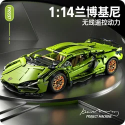 1200 PCS Tec 1:14 Lamborghini Sports car building blocks Assemble brick car toys for girls birthday presents Christmas presents