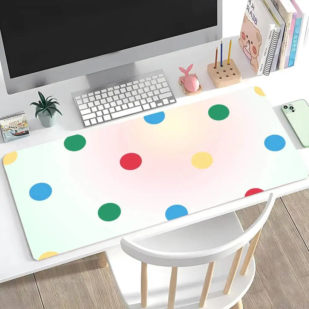 Color Wave Point Mousepad Non-slip Suitable For Office Computers Laptops E-sports Game Desk Mats XXL Keyboard
