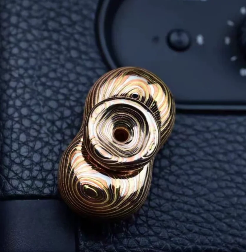 EDC KAP Two Page Cell Mini Mokume haptic spinner Fingertip Gyroscope decompression toy