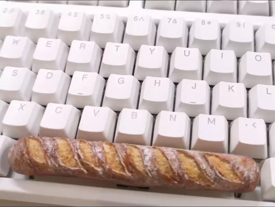 Baguette Food Artisan Spacebar Keycap - Creative 3D Resin Keycap for Custom Mechanical Keyboard, Novelty Gift for Food Lovers view 3