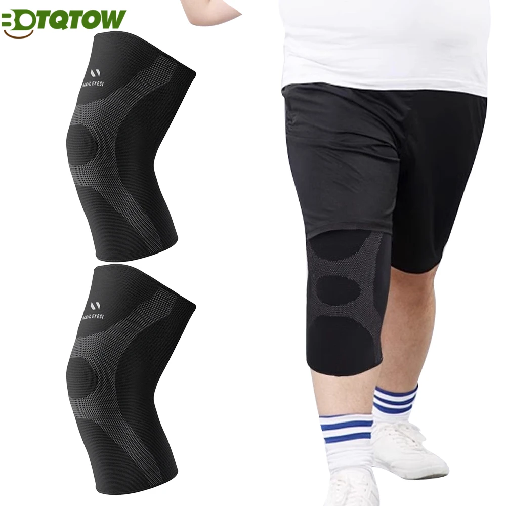

Plus Size Knee Brace Compression Sleeve 1-Pair - Relief for Arthritis, Meniscus Tear,ACL - Enhanced Support for Running, Workout