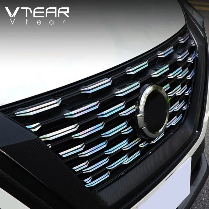 Front Grille Aufkleber Auto Front Hood Grille Aufkleber Aufkleber Für Nissan X-trail T33 2021-2023 Bunte Dekoration abdeckung Zubehör