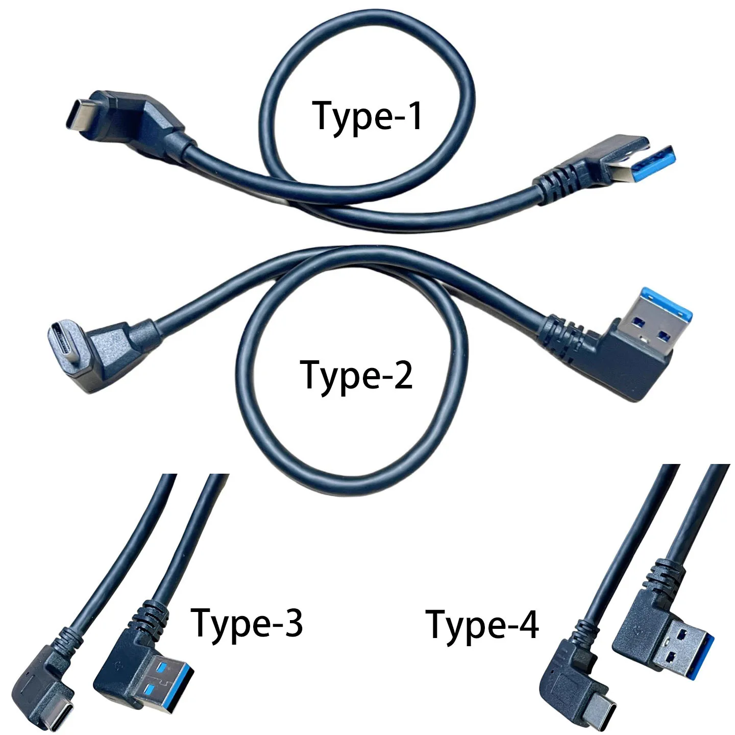 30 سنتيمتر 10Gbps USB3.0 يمين يسار إلى USB C لباد برو سامسونج غالاكسي S24 S25 للتبديل M2 SSD NVME USB3.0 كابل بيانات فائق السرعة #1
