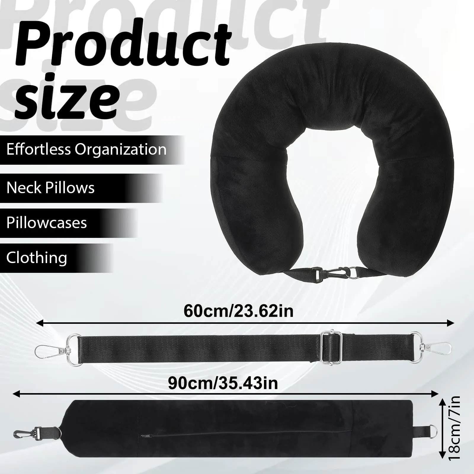 1PC New Travel U-shaped Pillow That Can Be Filled with Clothes, Easy to Carry, Essential for Flights and Daily Use,Travel,Picnic