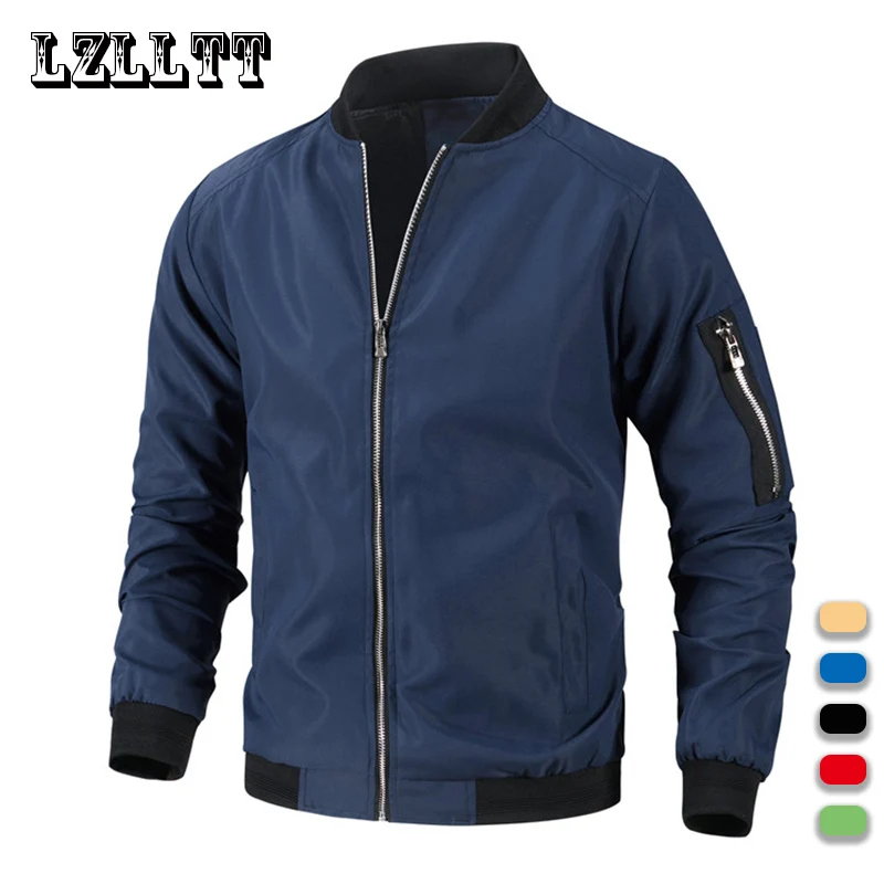 

2023 Spring Autumn Men Casual Jacket Coats Mens Windbreaker Bomber Waterproof Jacket Men Outdoor Oversize 6XL Jackets Coats Male