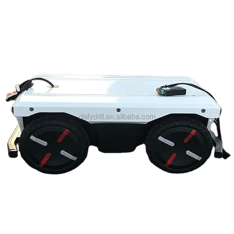 80KG Payload Unmanned 4WD Wheeled Industrial Inspection Robot Chassis, AI Powered Vending and Service Robotic Vehicle