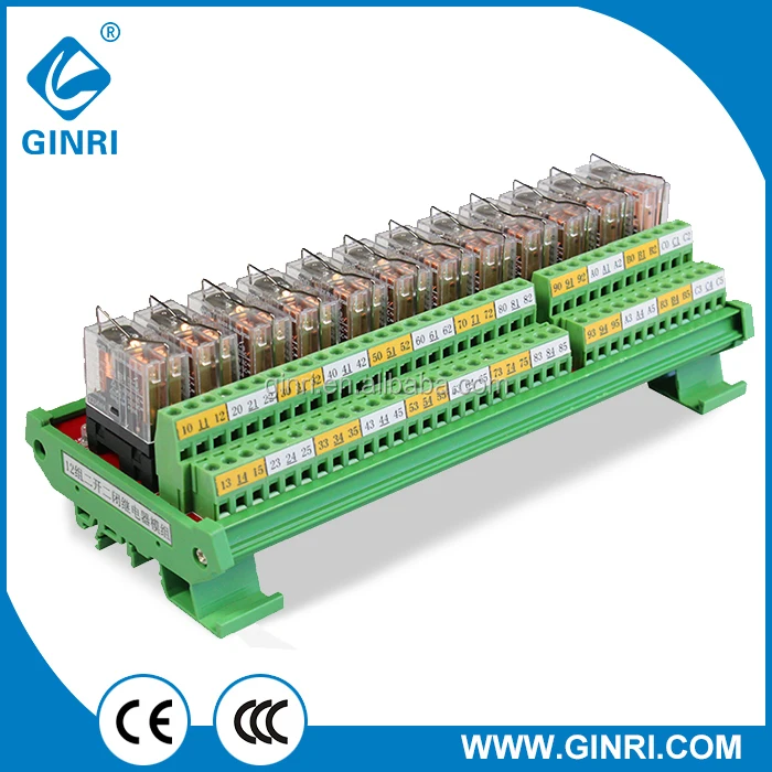 GINRI JR-2L2 – Module de relais DPDT à 2 canaux, nouveau Design (carte amplifiée de sortie PLC), 3 pièces