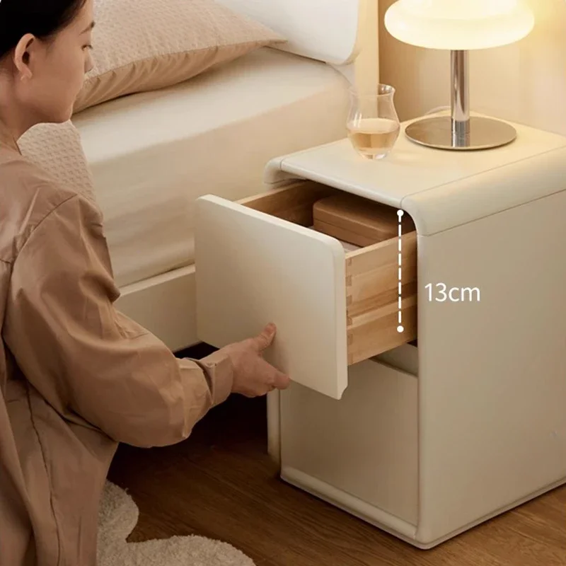 خزانة أنيقة ومبتكرة لغرفة النوم وغرفة المعيشة العصرية وموفرة للمساحة وخزانة زاوية بيضاء أثاث حديقة Mesitas De Noche