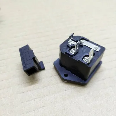 2PCS/LOT 15A 250V AC Power Socket 3 Pin Male Connector Plug With Fuse Holder AC-03