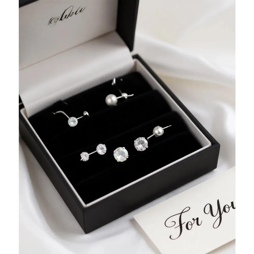 

Набор из 21 пар серебряных серег-гвоздиков и серег-колец из нержавеющей стали для нескольких проколов