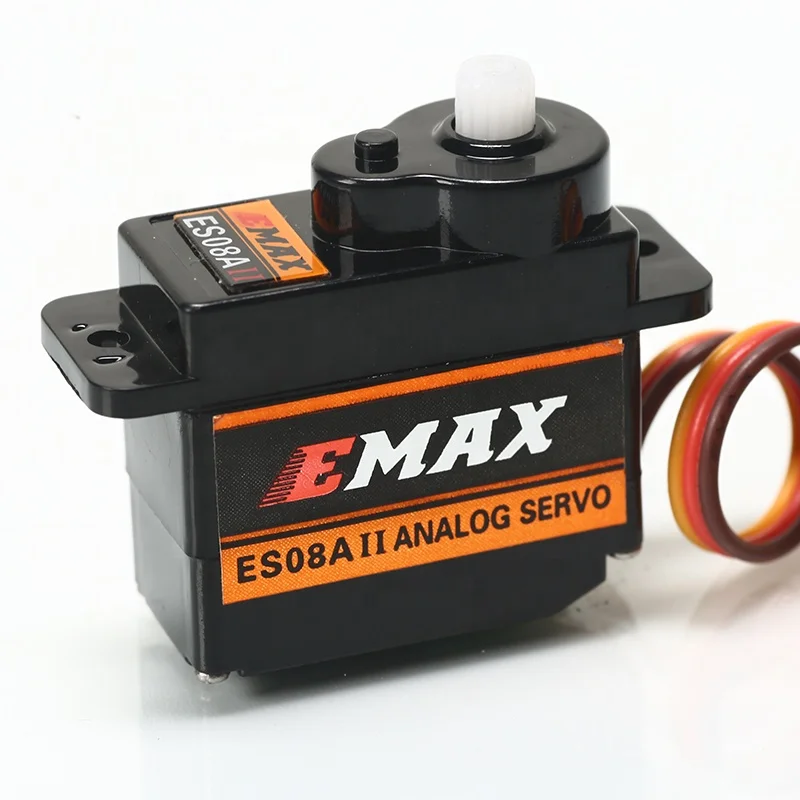 

5 шт. для EMAX ES08A II 9g аналоговый мини-сервопривод с пластиковой шестерней, микро серводвигатели для радиоуправляемых моделей для фиксированного крыла, 3D детали самолета