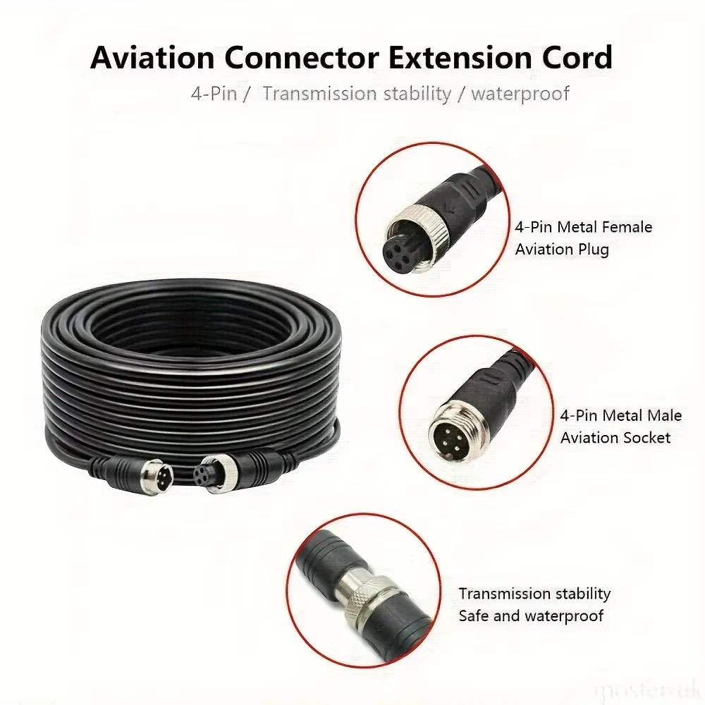 7 Inch 1080p Display 24V Waterproof Backup Reverse Camera with Night Vision for Trucks 1 Year Warranty