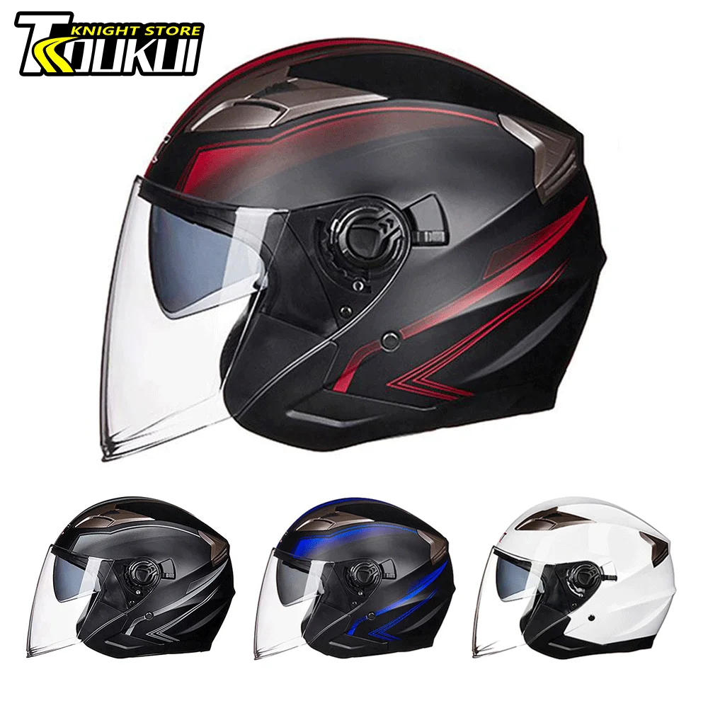 

Motorcycle Helmet Moto Helmet Casco Moto Half 3/4 Open Face Helmet ABS Material Breathable Casque Four Seasons Capacete De Moto