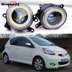 2 Pieces 30W 8000LM Car Front Bumper Angel Eye LED Fog Light DRL Daylight H11 For Toyota Aygo (AB20) 2009 2010 2011 2012