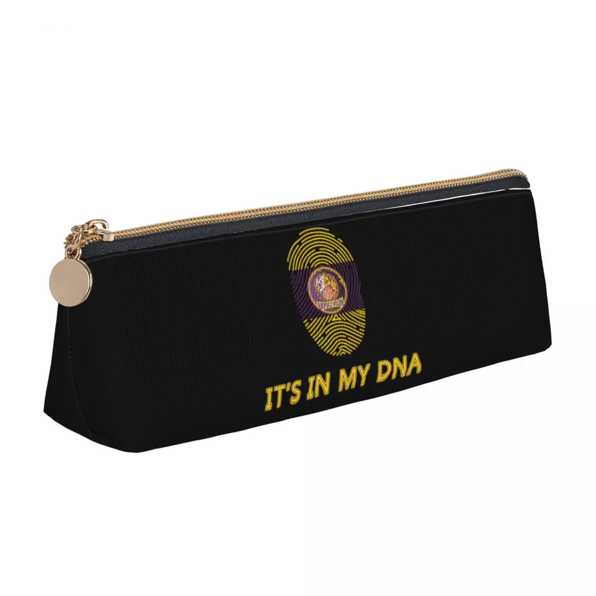 Israel Hapoel Holon Bc Leather Pencil Case College Teen Zipper Pencil Case Retro Big Triangle Pencil Case