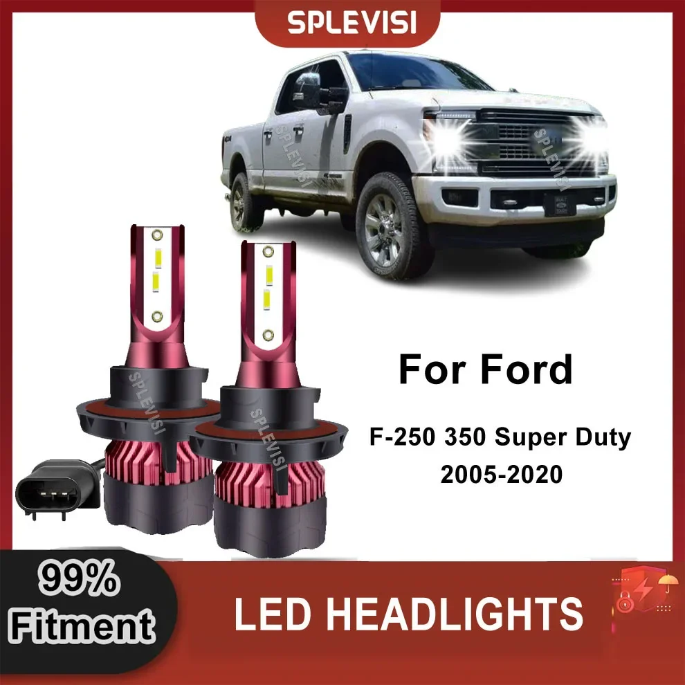 

2Pc H13 9008 6000K White Replace LED Headlight High Low Beam For Ford F-250 F350 Super Duty 2005-2020 F-550 Super Duty 2005-2019