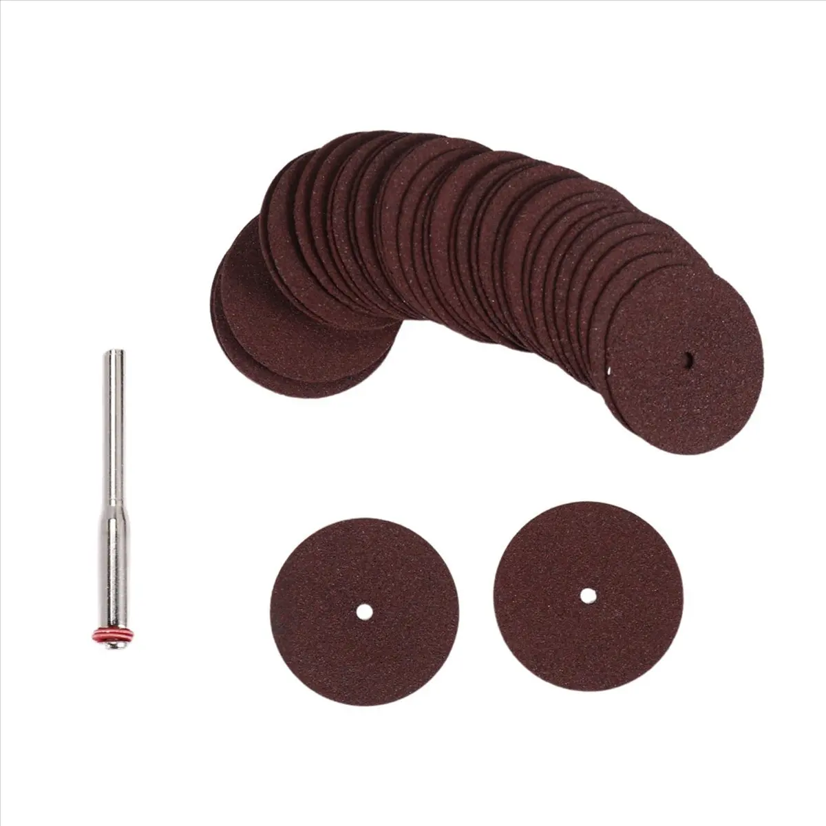 finefine 36 pcs cutting discs grinding wheel set Round Ø25X6mm brown for Dremel KL 1