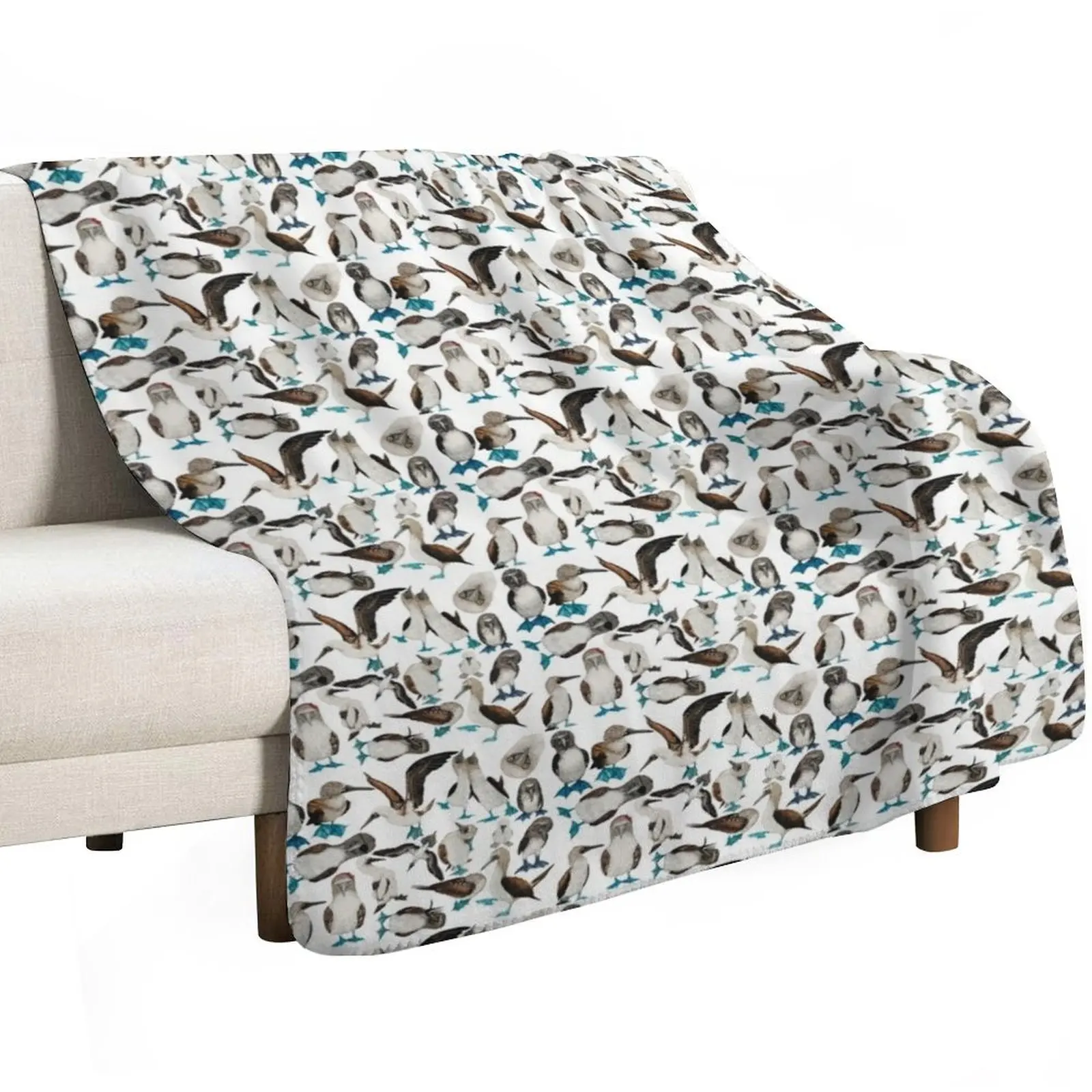 a??Helloa??, a??Hi, a??Good Daya?? from the Blue Footed Boobies Throw Blanket Softest Luxury Sofas for winter Cute Blankets