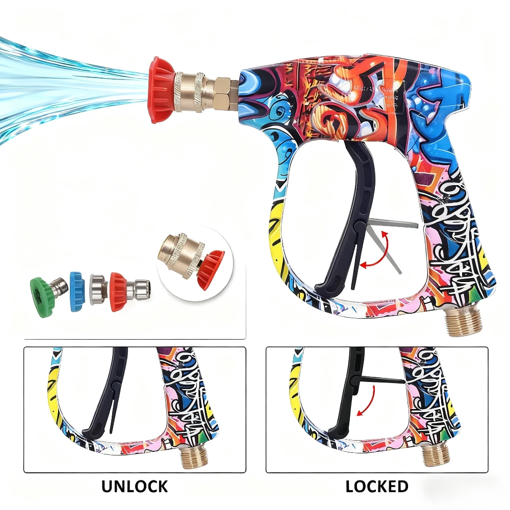高圧洗浄機洗車水鉄砲5色ノズル扇形新塗装高圧水鉄砲