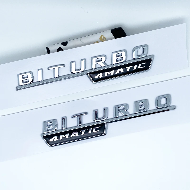 ثلاثية الأبعاد شقة ل توربو BITURBO V8 BITURBO 4MATIC 4MATIC + V8 V12 BITURBO زائد شعار لبنز GT سيارة درابزين الجانب ملصق