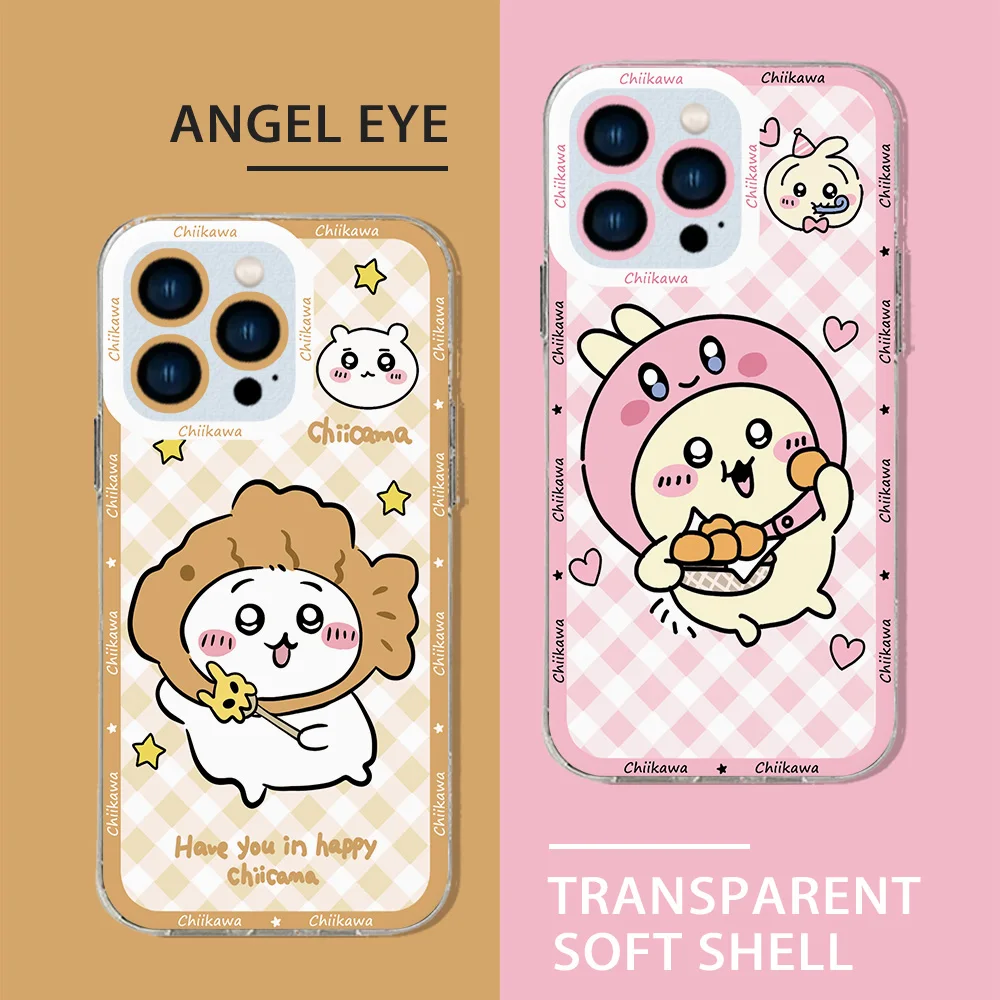 Cute Cartoon C-ChiikawaS Phone Case For Xiaomi Redmi Note 13 12 12C 11 10C 13C 10s 9s 9A 9T 9C 8 7 Pro Max 5G Transparent Cover