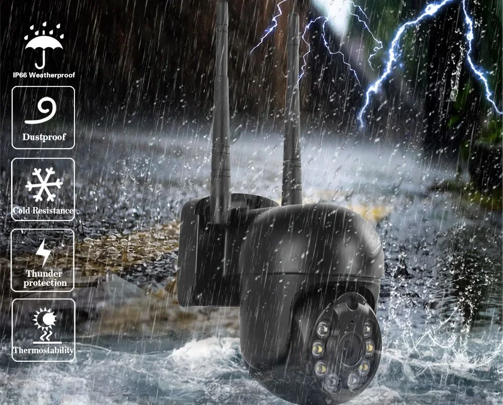 H.265 HD 3MP Wireless CCTV System PTZ WIFI IP Security Camera 8CH P2P DVR NVR Video Surveillance Kit Two Way Audio Waterproof