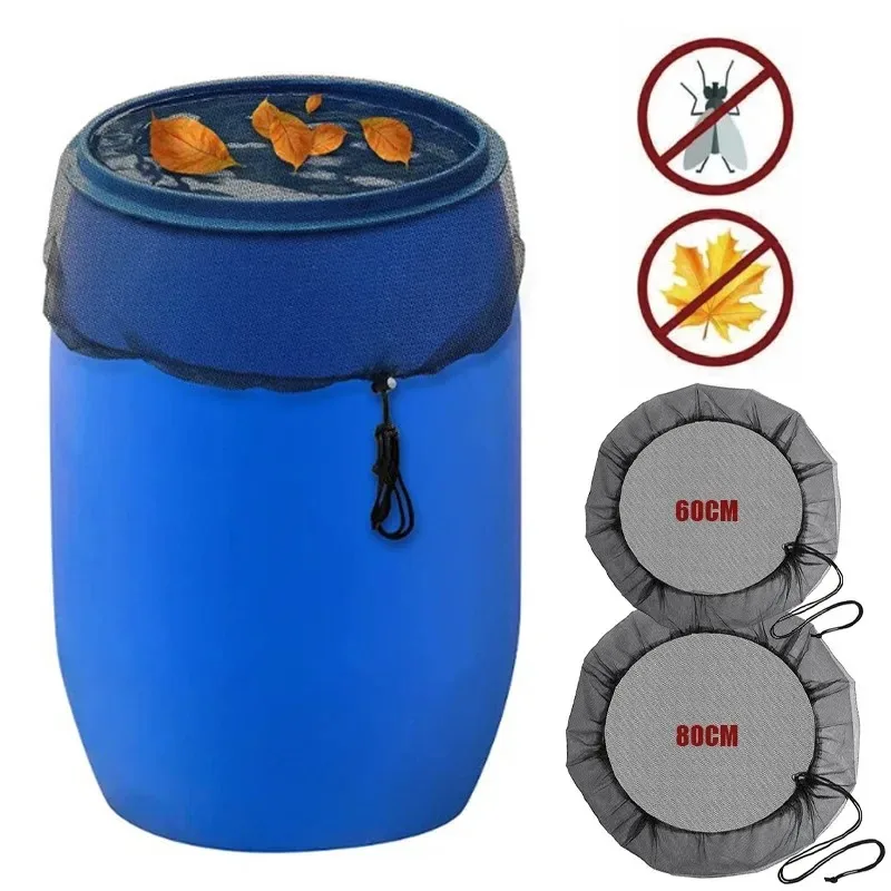 Mesh Cover Netting for Rain Barrel Water Collection Bucket Raindrop Anti-fall Leaves Filter Net Water Protection Tool