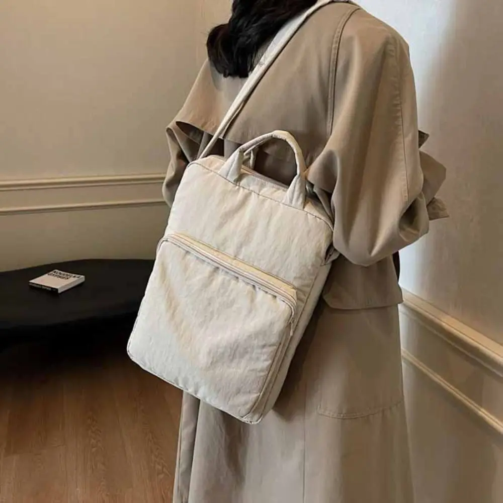 

Нейлоновая сумка для ноутбука большой емкости, сумка на плечо, однотонная офисная сумка для документов, сумка через плечо, сумка для компьютера на молнии