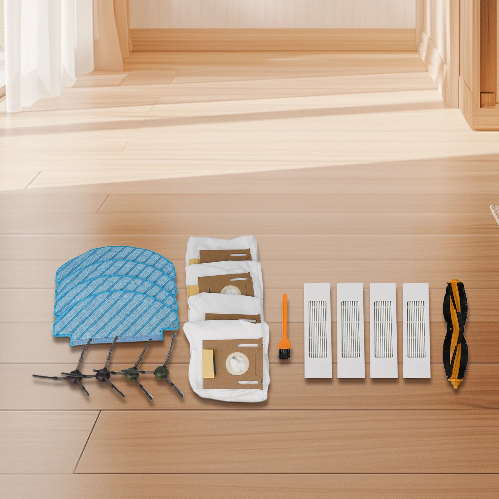 for Cleaning Accessory Kit for Deebot For N10 for PLUS 18 Piece Set of Brushes Filters and Mop Clothes to Optimal Operation