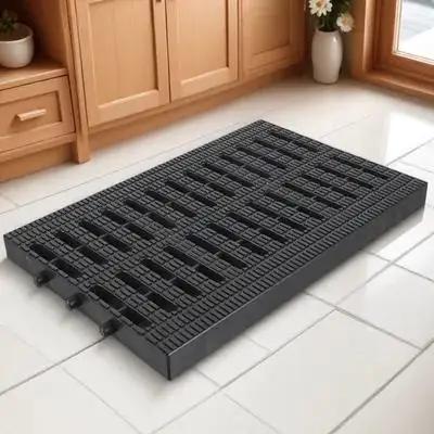 

Outdoor Drain Cover Plastic Trench Grate for Kitchen Garage Basement Rectangular Drainage Grid Heavy Flow Water Management